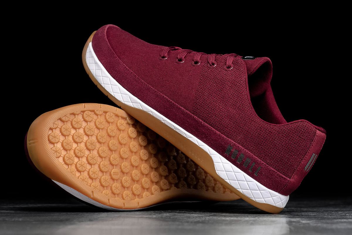 Nobull Canvas Men's Trainers Burgundy | Australia (CQ3582)